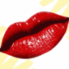 Gif animé bouche bisou